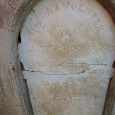SCHOONRAAD D.J.T. 1892-1895