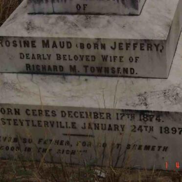 TOWNSEND Rosine Maud nee JEFFERY 1874-1897