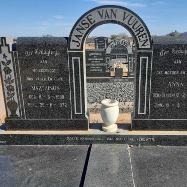 VUUREN Marthinus, Janse van 1890-1972 &amp; Anna GERBER 1908-1982