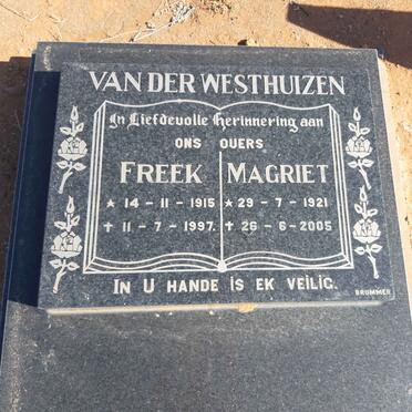 WESTHUIZEN Freek, van der 1915-1997 &amp; Magriet 1921-2005
