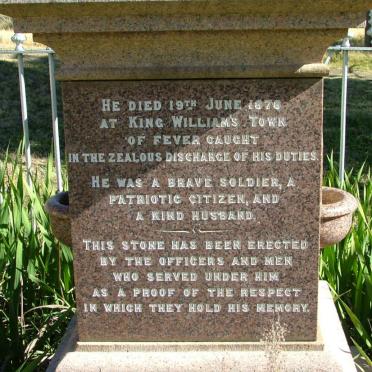 Eastern Cape, SOMERSET-EAST, Gereformeerde Kerk, church yard, single memorial