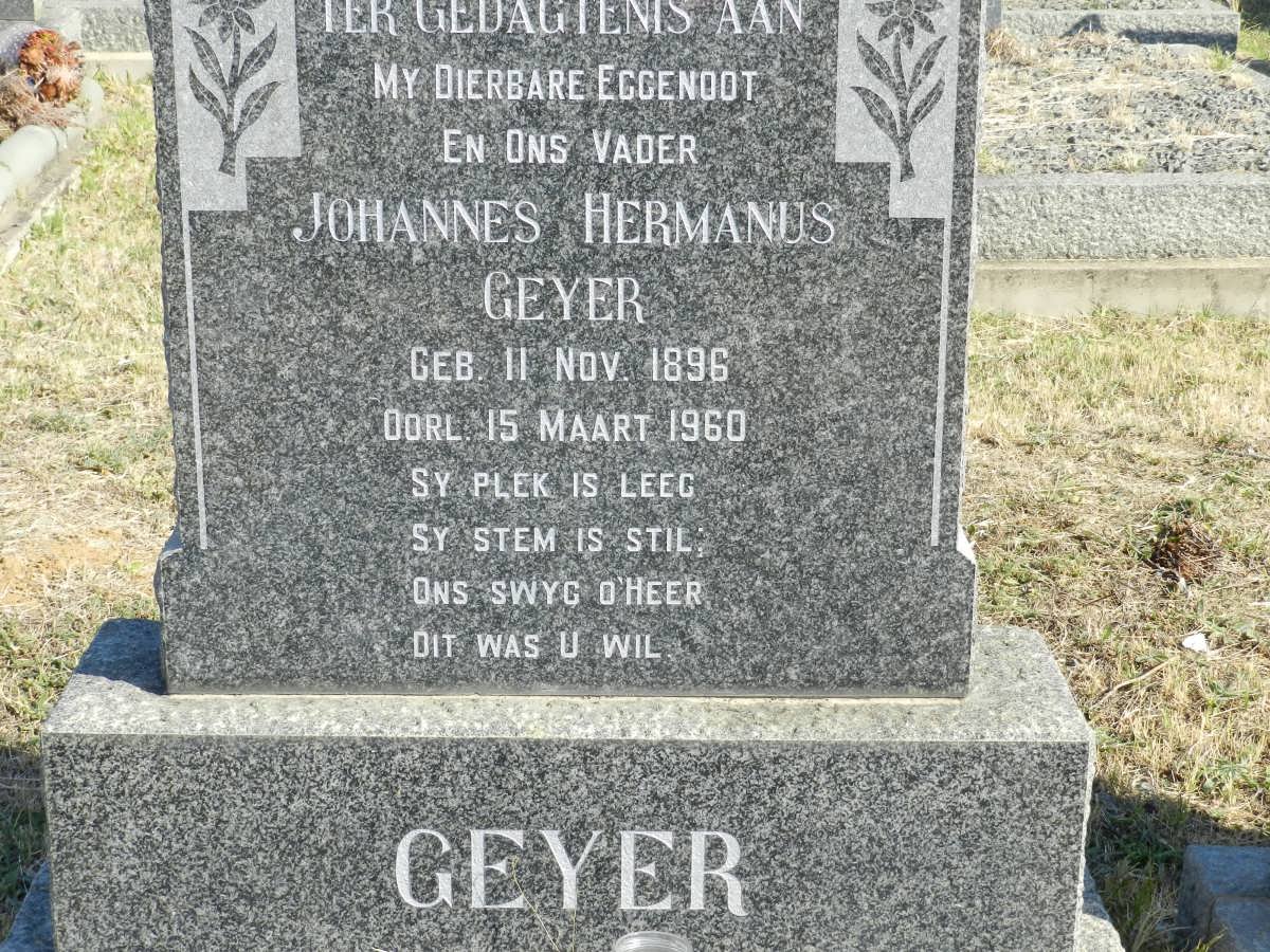 GEYER Johannes Hermanus 1896-1960