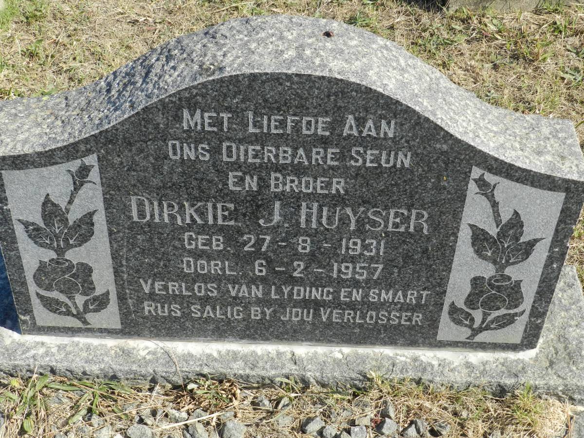 HUYSER Dirkie J. 1931-1957