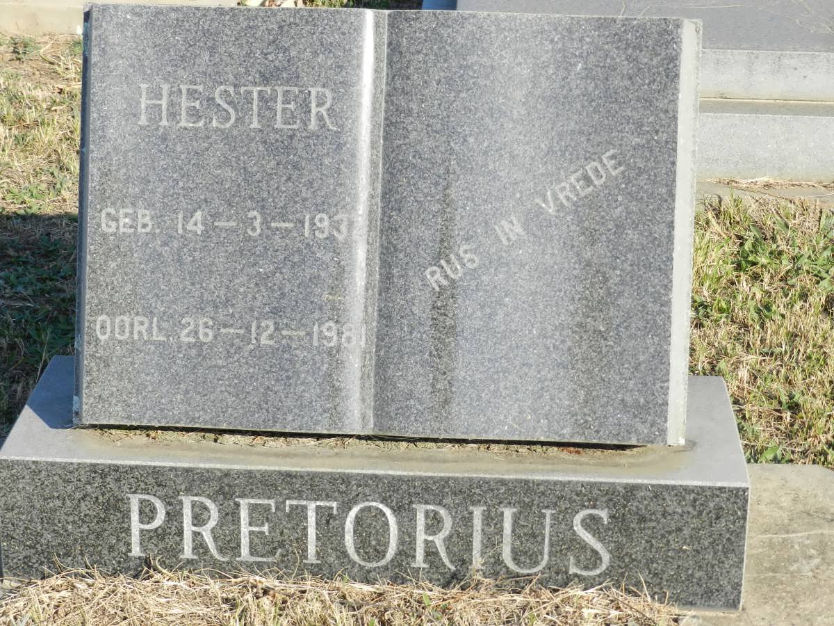 PRETORIUS Hester 1932-1981