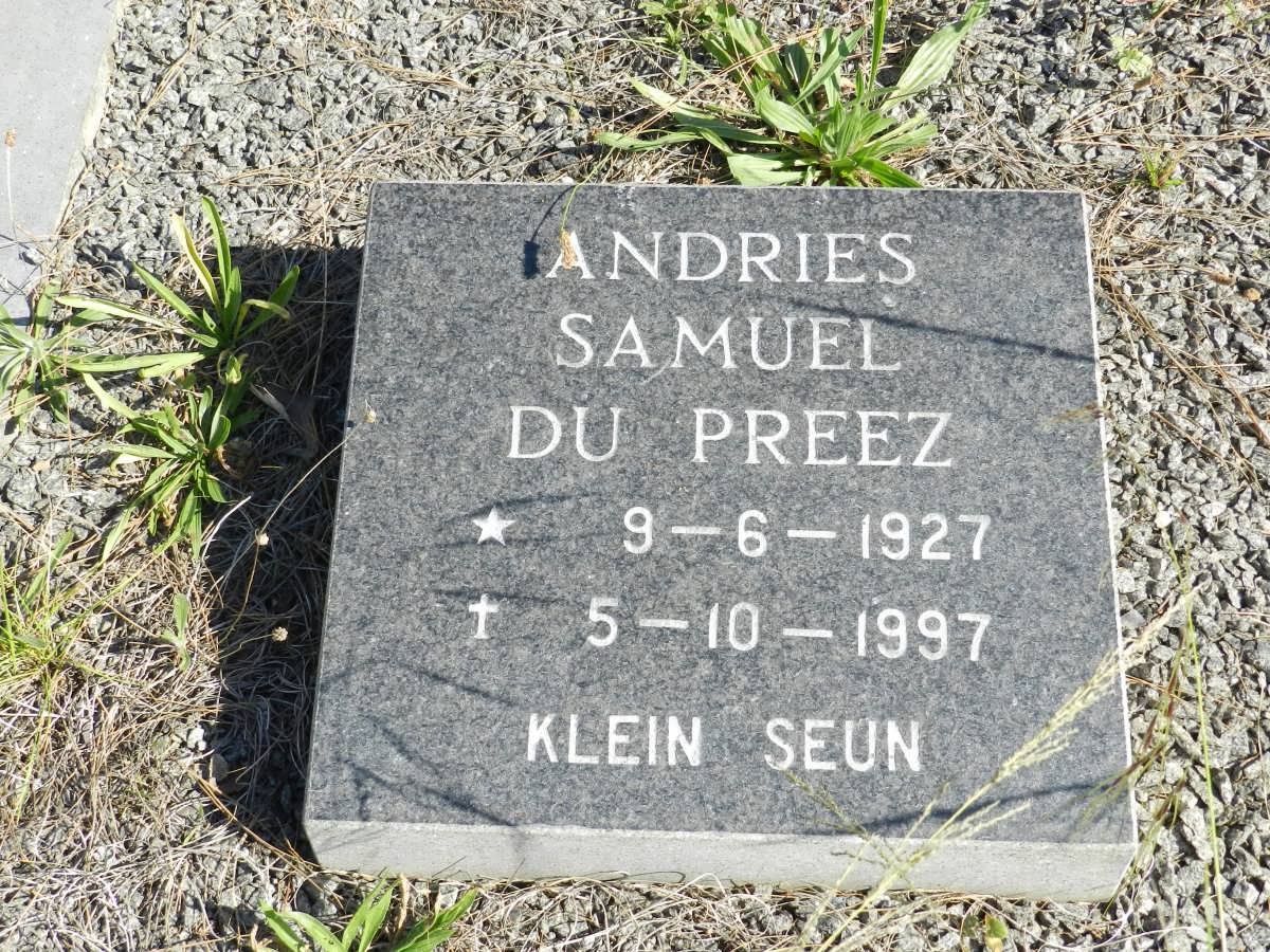 PREEZ Andries Samuel, du 1927-1997