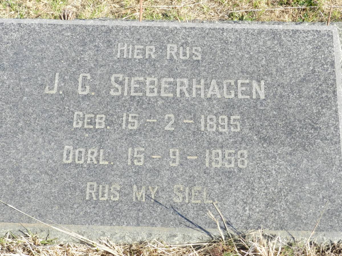 SIEBERHAGEN J.G. 1895-1958