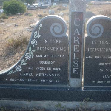 CARELSE Carel Hermanus 1920-1981 &amp; Hannie 1919-1984