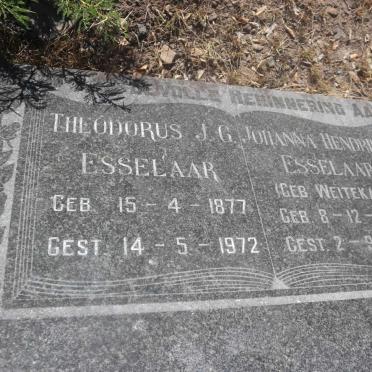 ESSELAAR Theodorus J.G. 1877-1972 &amp; Johanna Hendrika WEITEKAMP 1877-1962