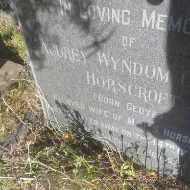 HORSCROFT Marinus Jacobus Stucki -1972 &amp; Audrey Wyndom Grace GEDYE -1968