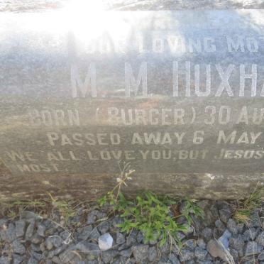 HUXHAM M.M. nee BURGER 1868-1953