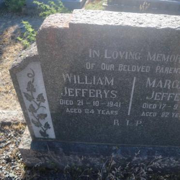 JEFFERYS William -1941 &amp; Margaret -1950