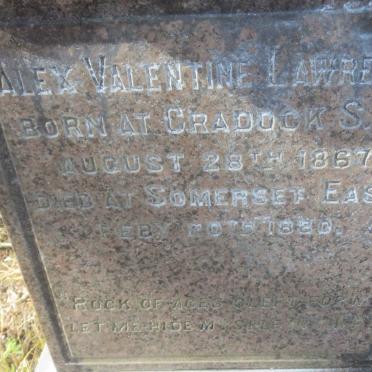 LAWRENCE Alex Valentine 1867-1880