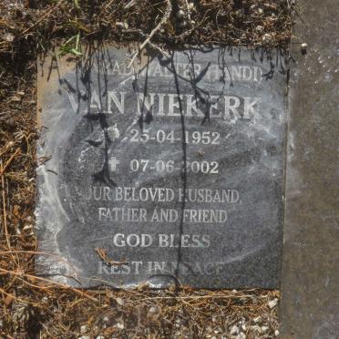 NIEKERK Conrad Walter, van 1952-2002