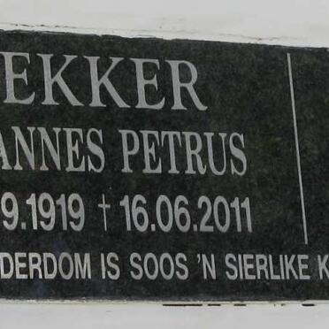 BEKKER Johannes Petrus 1919-2011 &amp; Lydia 1924-2012