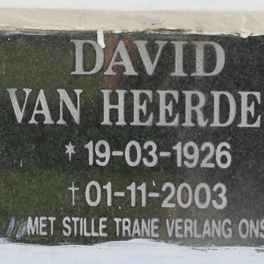 HEERDEN David, van 1926-2003