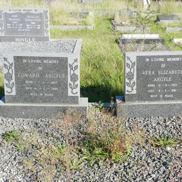 ARGYLE Edward 1907-1986 &amp; Vera Elizabeth 1920-1981