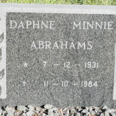 ABRAHAMS Daphne Minnie 1931-1984