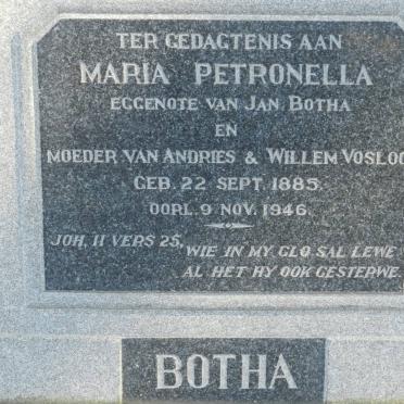 BOTHA Maria Petronella 1885-1946