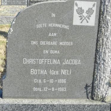 BOTHA Christoffelina Jacoba nee NEL 1886-1963