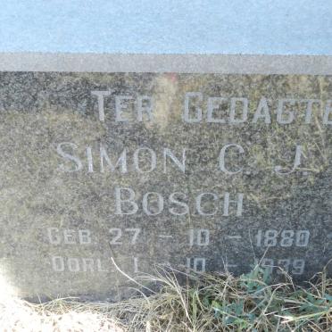 BOSCH Simon C.J. 1880-1939