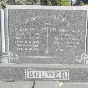 BOUWER Christiaan van Aardt 1890-1965 &amp; Catharina Aletta 1897-1980