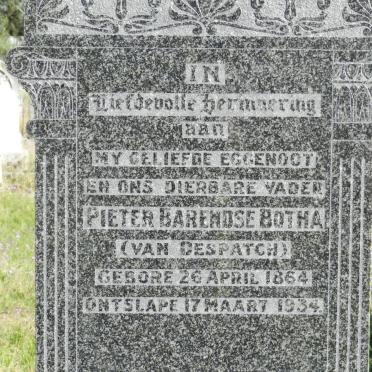 BOTHA Pieter Barendse 1864-1934