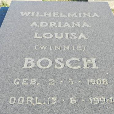 BOSCH Wilhelmina Adriana Louisa 1908-1994