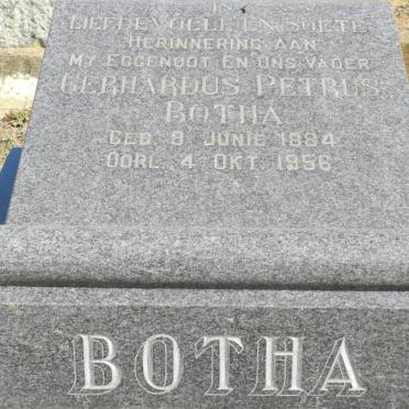 BOTHA Gerhardus Petrus 1884-1956
