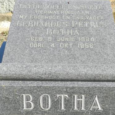 BOTHA Gerhardus Petrus 1884-1956