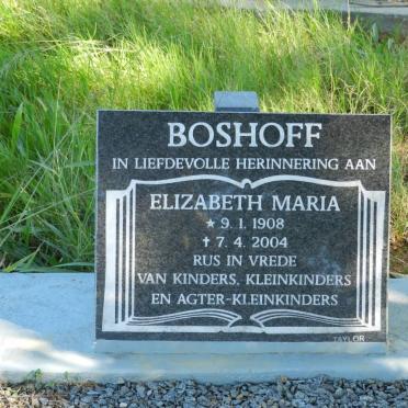 BOSHOFF Elizabeth Maria 1908-2004