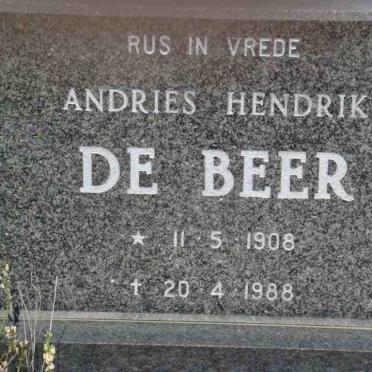 BEER Andries Hendrik, de 1908-1988