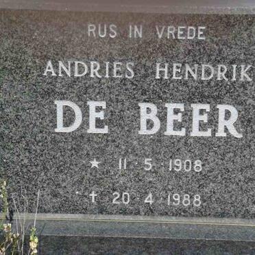 BEER Andries Hendrik, de 1908-1988
