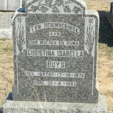 BUYS Christina Isabella nee BOTHA 1876-1963