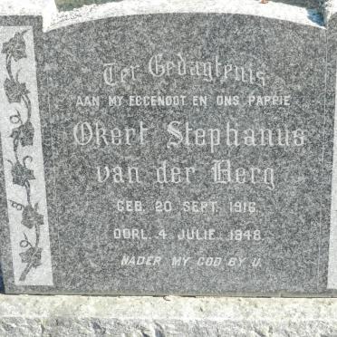 BERG Okert Stephanus, van der 1916-1948