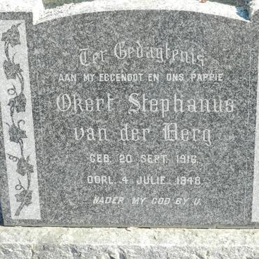 BERG Okert Stephanus, van der 1916-1948