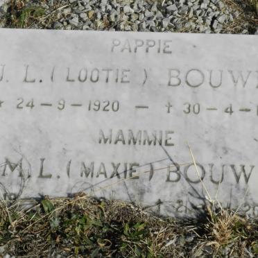 BOUWER J.L. 1920-1996 &amp; J.M.L. -2004