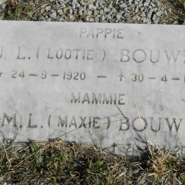 BOUWER J.L. 1920-1996 &amp; J.M.L. -2004