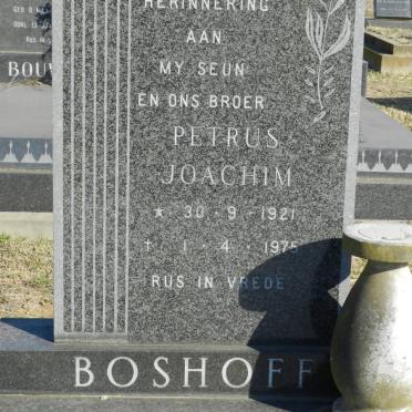 BOSHOFF Petrus Joachim 1921-1975