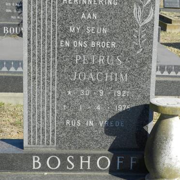 BOSHOFF Petrus Joachim 1921-1975