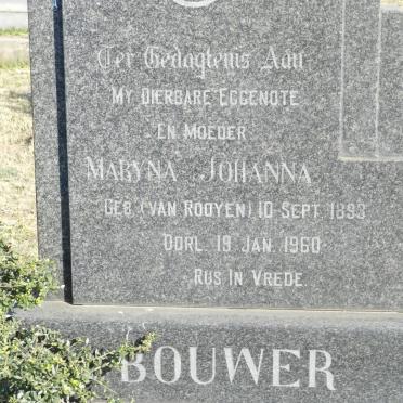 BOUWER Maryna Johanna born van ROOYEN 1893-1960