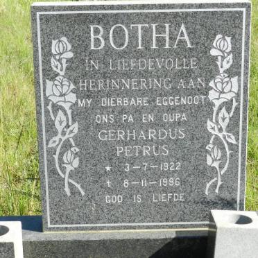 BOTHA Gerhardus Petrus 1922-1996