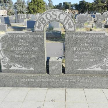 BOSCH Willem Benjamin 1911-1965 &amp; Helena Vorster OPPERMAN 1915-1964