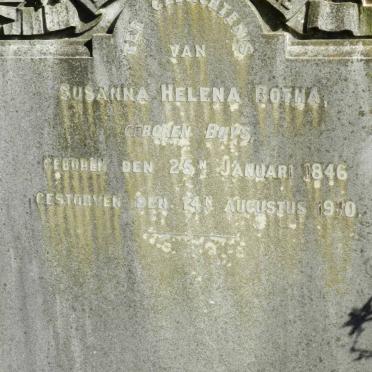 BOTHA Susanna Helena nee BUYS 1846-1910
