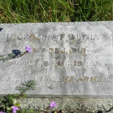 BOTHA Nicolina F. 1919-1920