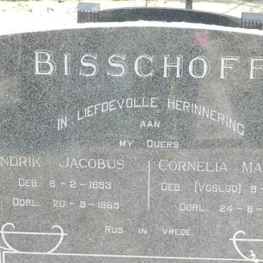 BISSCHOFF Hendrik Jacobus 1893-1969 &amp; Cornelia Margaretha VOSLOO 1889-1970