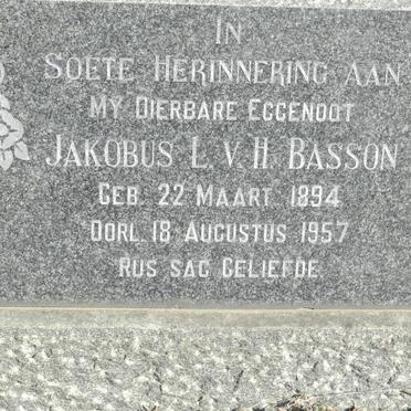 BASSON Jakobus L. v. H. 1894-1957