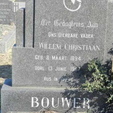 BOUWER Willem Christiaan 1894-1967