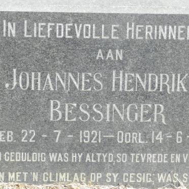BESSINGER Johannes Hendrikus 1921-1967