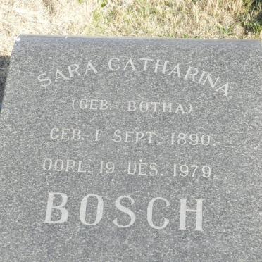 BOSCH Sara Catharina nee BOTHA 1890-1979