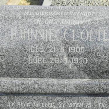 CLOETE Johnnie 1900-1950